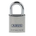 ABUS Weatherproof Keyed Titalium Padlock, 7 mm Shackle Diameter, 32.5 mm Length, 4 mm Body Width 80TI/40 KA8011
