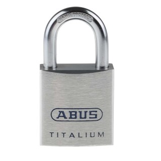 ABUS Weatherproof Keyed Titalium Padlock, 7 mm Shackle Diameter, 32.5 mm Length, 4 mm Body Width 80TI/40 KA8011