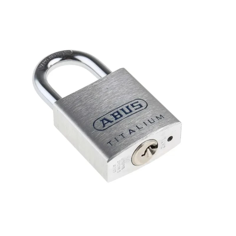 ABUS Weatherproof Keyed Titalium Padlock, 7 mm Shackle Diameter, 32.5 mm Length, 4 mm Body Width 80TI/40 KA8011