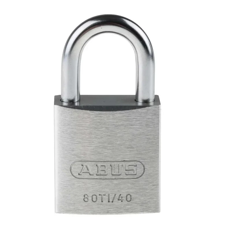 ABUS Weatherproof Keyed Titalium Padlock, 7 mm Shackle Diameter, 32.5 mm Length, 4 mm Body Width 80TI/40 KA8011