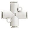 SMC Polybutylene Terephthalate Pneumatic Cross Fitting 12 mm Push-in Connection KQ2TW12-00A