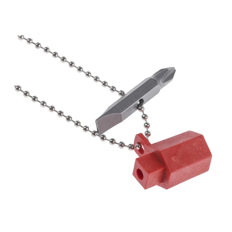 Facom Aluminium 9-way Control Cabinet Key with Removable Chain Linked Wrench and Bit Adapter 838305PB
