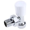 RS PRO Brass 15 mm to 1/2 in Manual Radiator Valve Angle Type, Chrome Finish, 10 bar Operating Pressure 784-5649