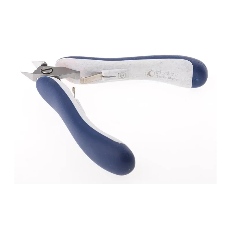 ideal-tek Full Flush ESD Safe Side Cutter 10mm Jaw Width, 125mm Length, Steel Jaw, Bi-Metal Handle E5342.CR.BG.ITR