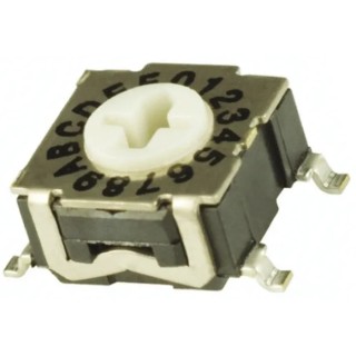 C & K Rotary Flush Rotary Changeover Switch Surface Mount RTE1600G44