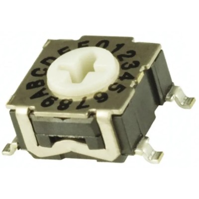 C & K Rotary Flush Rotary Changeover Switch Surface Mount RTE1600G44