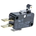 Omron Roller Lever Micro Switch, Quick Connect Terminal, 15A, 250 V AC, SPCO Contact, IP40 V-155-1C5