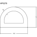 RS PRO Black Ethylene Propylene Diene Monomer Edging Strip 20 m 10 mm Width 7.5 mm Height 727-6087