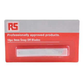 RS PRO Flat Snap-Off Blade 9 mm, Pack of 10 813-2764