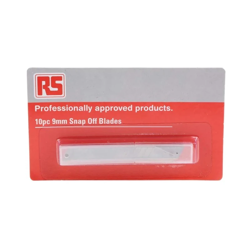 RS PRO Flat Snap-Off Blade 9 mm, Pack of 10 813-2764