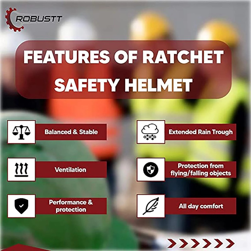 Buy Robustt X Shree JEE Safety Helmet Ratchet Green(Pack Of 50)