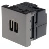 Legrand 1 Gang USB Socket 2.4A Silver White Flush Mount Indoor 5V Arteor 5 725 78