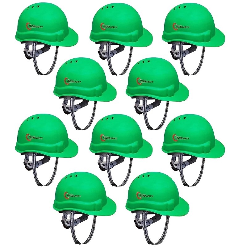 Buy Robustt X Shree JEE Safety Helmet Ratchet Green(Pack Of 10)