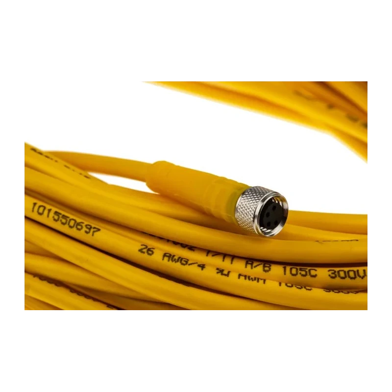 Turck Female 4 Way Straight to Unterminated Sensor Actuator Cable 20 m, PVC Jacket, 125V, IP67/IP69K PKG 4M-20
