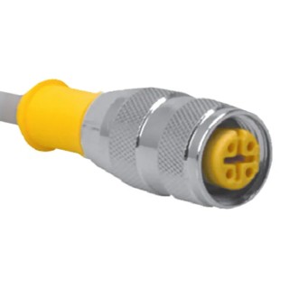 Turck Sensor Actuator Cable Female 4-Way M12 to Free End 15m PVC Grey Jacket RKV 4.4T-15