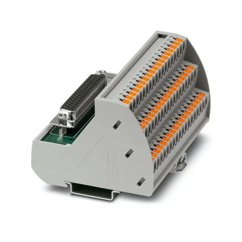 Phoenix Contact Interface Module with Push-In Connections and D-SUB 50 Socket Connector DIN Rail Mounting 2903786
