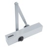 Briton Silver Overhead Door Closer Adjustable Strength Fire Door Compatible Steel 2130B.C.SES