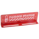 RS PRO 12 Padlock Lockout Station Polyvinyl Chloride Red 237mm x 75mm x 75mm 862-5250