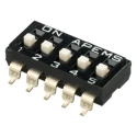 APEM Raised Actuator Slide Rotary Coded DIP Switch IKD0503101, Reliable Positive Detent, Gold Plated Terminals