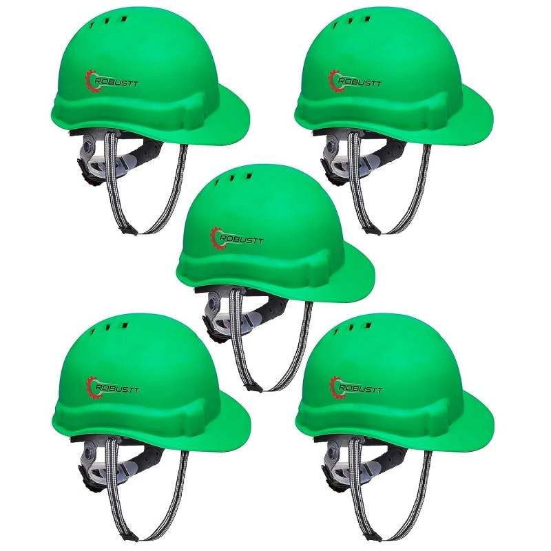 Buy Robustt X Shree JEE Safety Helmet Ratchet Green (Pack Of 5)