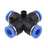 RS PRO Nickel Polyoxymethylene Pneumatic Cross Tube-to-Tube Push-In Fitting 6 mm 10 bar 60°C 916-0928