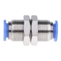 RS PRO Bulkhead Tube-to-Tube Pneumatic Fitting Nickel Plated Brass Push In 10 mm 10 bar 916-0836