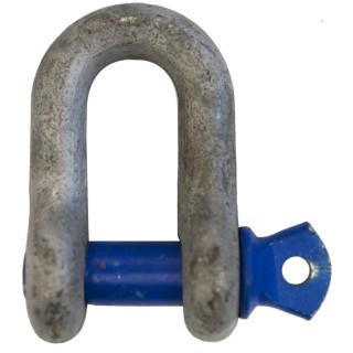 RS PRO D-Shackle Alloy Steel Galvanised, Safe Working Load 1t, Screw Pin 124-4826