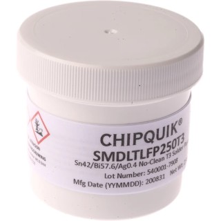 CHIPQUIK Lead Free Solder Paste 250 g Jar SMDLTLFP250T3