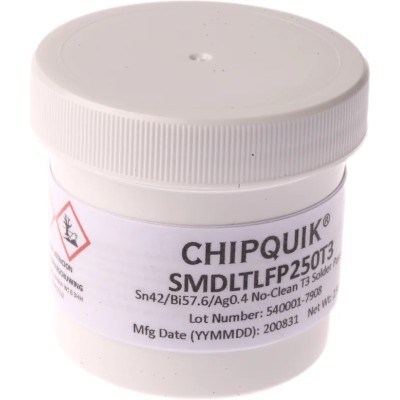 CHIPQUIK Lead Free Solder Paste 250 g Jar SMDLTLFP250T3