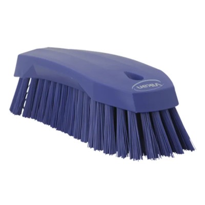 Vikan Hard Bristle Purple Scrubbing Brush, Polyester Bristle, 36 mm Bristle Length, 200 mm Width, Model 38908