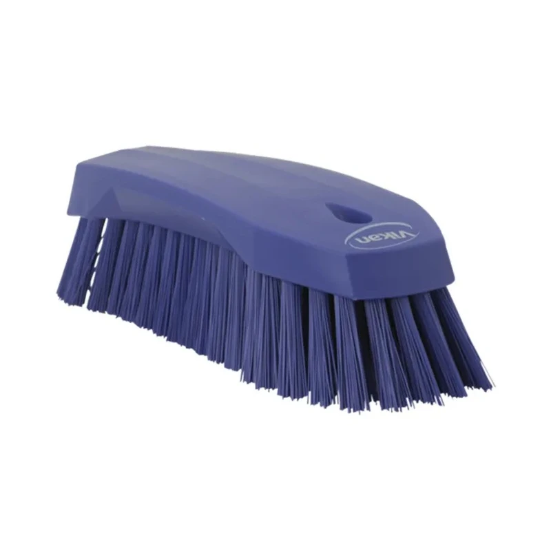Vikan Hard Bristle Purple Scrubbing Brush, Polyester Bristle, 36 mm Bristle Length, 200 mm Width, Model 38908
