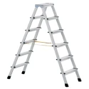 Zarges Aluminium Double-Sided Step Ladder 6 Rungs, 1.3 m Open Length, Extruded Aluminium 150kg Load Capacity 41266
