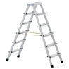 Zarges Aluminium Double-Sided Step Ladder 6 Rungs, 1.3 m Open Length, Extruded Aluminium 150kg Load Capacity 41266