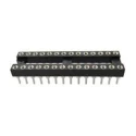 RS PRO 2.54 mm Pitch Vertical 28 Way Through Hole Turned Pin Closed Frame DIL Socket 3A 183-1575