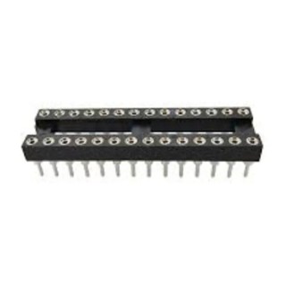RS PRO 2.54 mm Pitch Vertical 28 Way Through Hole Turned Pin Closed Frame DIL Socket 3A 183-1575