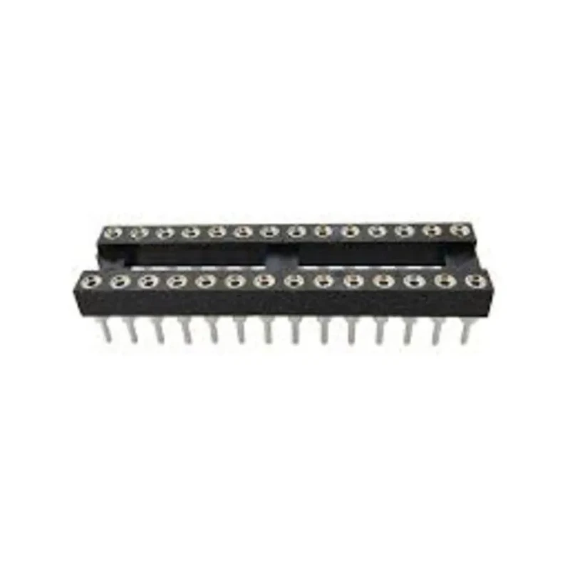RS PRO 2.54 mm Pitch Vertical 28 Way Through Hole Turned Pin Closed Frame DIL Socket 3A 183-1575