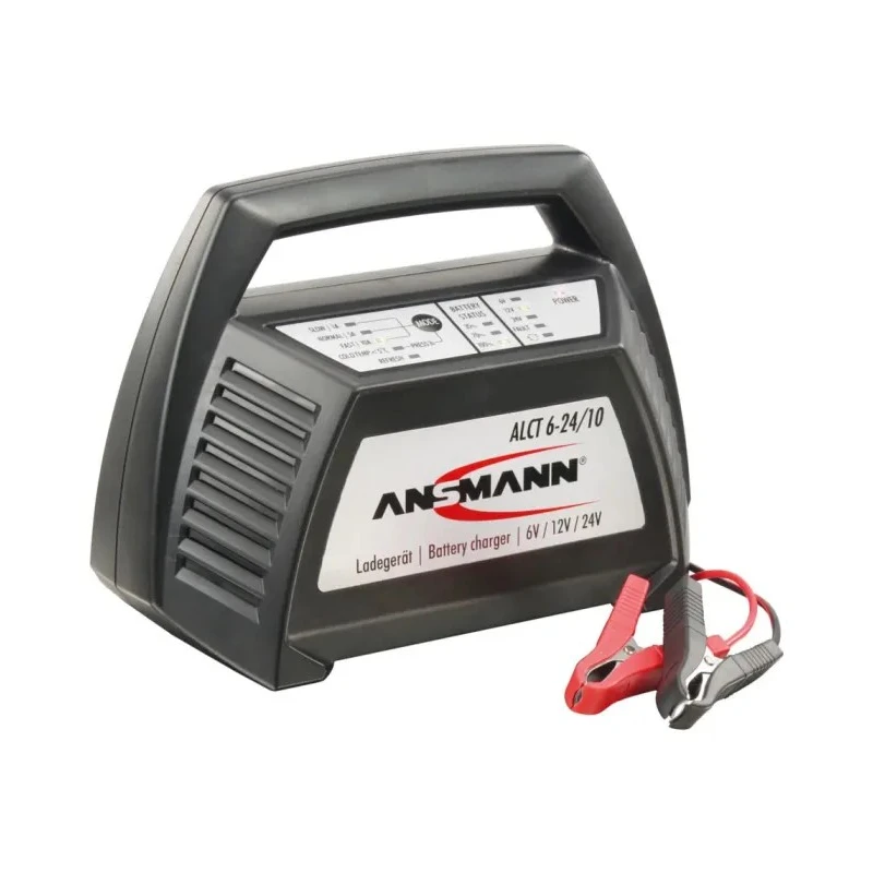 Ansmann Battery Charger Lead Acid for 6V, 12V, 24V Batteries 10A, 230V AC Input Model 1001-0014-UK