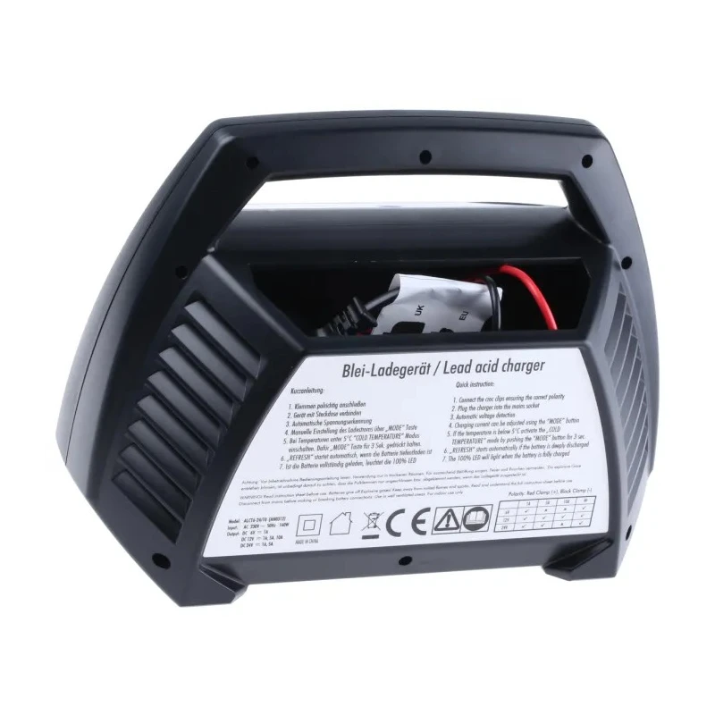 Ansmann Battery Charger Lead Acid for 6V, 12V, 24V Batteries 10A, 230V AC Input Model 1001-0014-UK