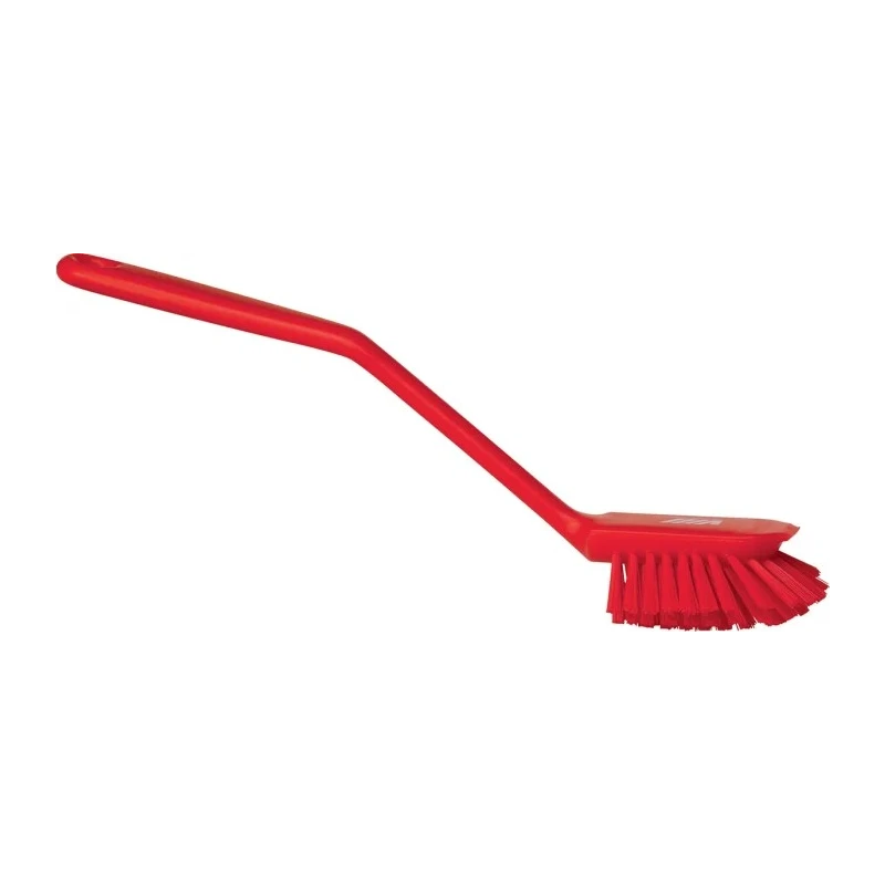 Vikan Hard Bristle Red Scrubbing Brush Red, 23 mm Bristle Length, Polyethylene Terephthalate Bristle Material 42374