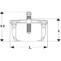 Facom Gear Bearing Puller with 4 t Hydraulic Force, 1-Piece U.232-210