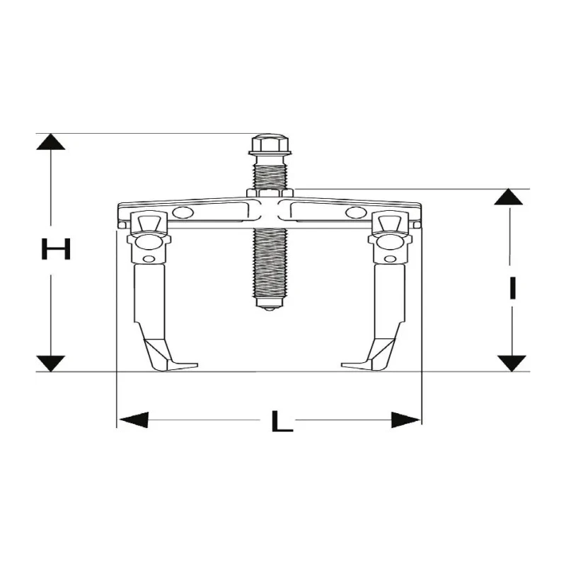 Facom Gear Bearing Puller with 4 t Hydraulic Force, 1-Piece U.232-210