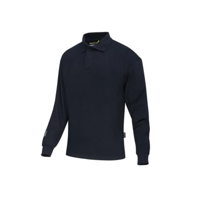 ProGARM Navy Fabric Long Sleeve Polo Shirt Size M EN ISO 11612:2015 5200-RNV-M