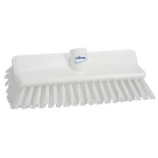 Vikan White Scrubbing Brush with 41 mm Polyester Bristle Length, 150 mm Width, 265 mm Length, Model 70475