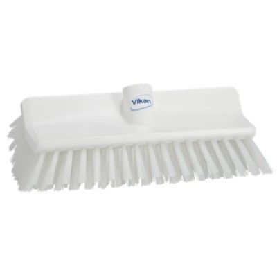 Vikan White Scrubbing Brush with 41 mm Polyester Bristle Length, 150 mm Width, 265 mm Length, Model 70475