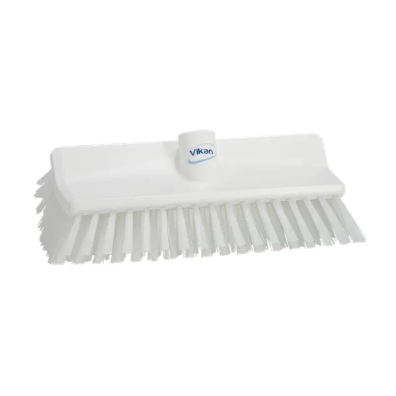 Vikan White Scrubbing Brush with 41 mm Polyester Bristle Length, 150 mm Width, 265 mm Length, Model 70475