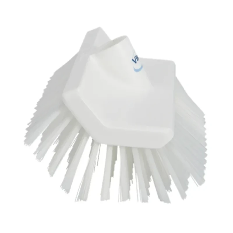 Vikan White Scrubbing Brush with 41 mm Polyester Bristle Length, 150 mm Width, 265 mm Length, Model 70475