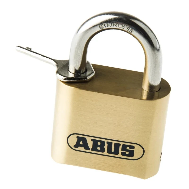 ABUS Keyed Brass, Stainless Steel Weatherproof Padlock, 8 mm Shackle Diameter, 25 mm Shackle Length, 53 mm Body 180IB/50