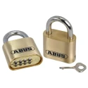 ABUS Keyed Brass, Stainless Steel Weatherproof Padlock, 8 mm Shackle Diameter, 25 mm Shackle Length, 53 mm Body 180IB/50