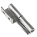 Pinet Stainless Steel Concealed Hinge Non-Handed Screw Fixing Removable Pin 80mm x 3mm Raw Finish 12-1-3528