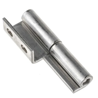 Pinet Stainless Steel Concealed Hinge Non-Handed Screw Fixing Removable Pin 80mm x 3mm Raw Finish 12-1-3528